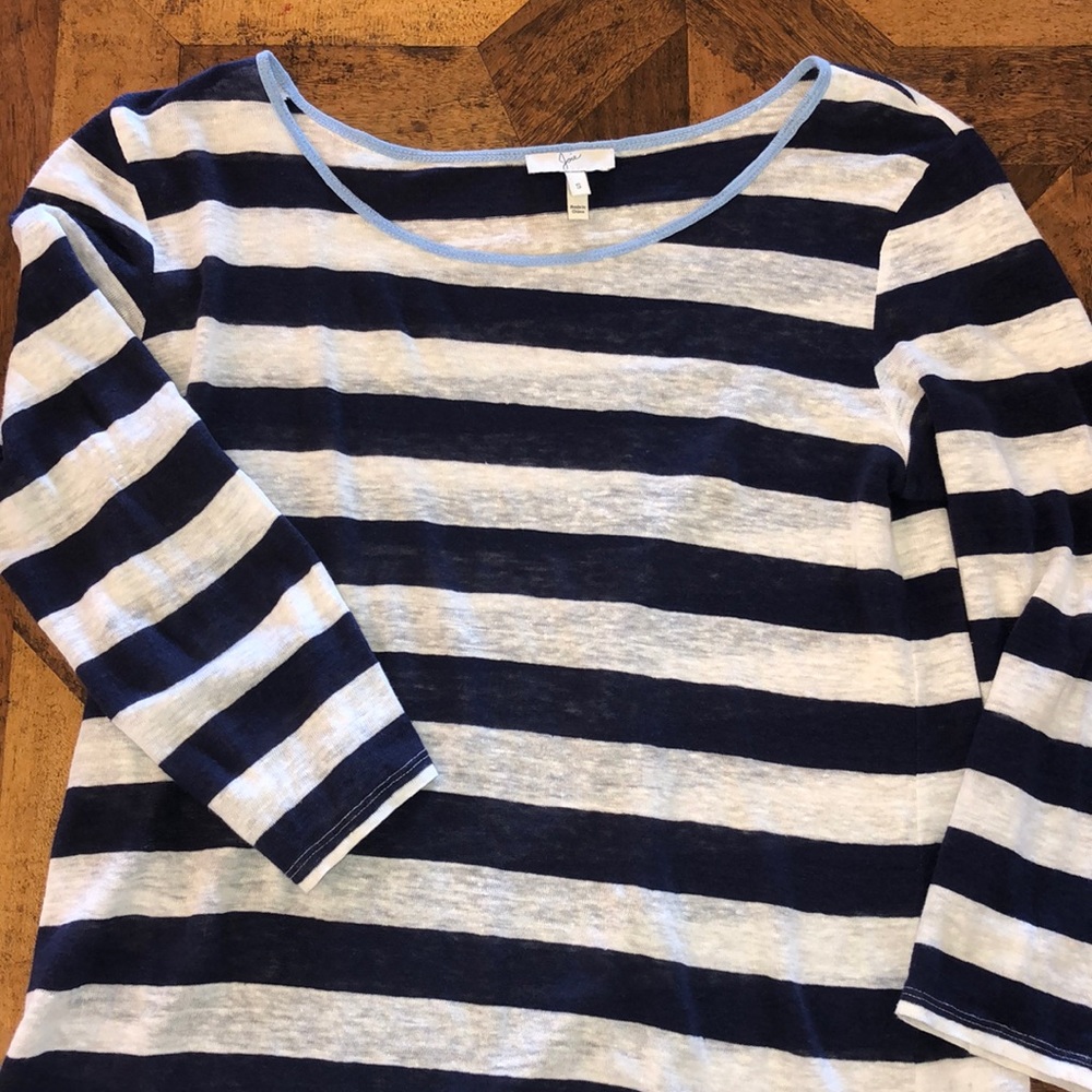 Joie Blue and White Striped Top